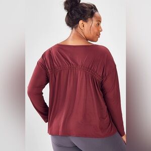 Fabletics Women's Cashel Cinched Long-Sleeve Top Red Size M